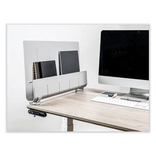 deflecto® Standing Desk Privacy Panel Organizer - 16.4", x 24" x 2.7" Depth - Acrylonitrile Butadiene Styrene (ABS) - 1 Each (DEF400005)