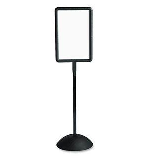 Safco® Double Sided Sign, Magnetic/Dry Erase Steel, 18 x 18, White, Black Frame (SAF4117BL)