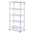 Alera® 5-Shelf Wire Shelving Kit with Casters and Shelf Liners, 36w x 18d x 72h, Silver (ALESW653618SR)