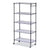 Alera® 5-Shelf Wire Shelving Kit with Casters and Shelf Liners, 36w x 18d x 72h, Black Anthracite (ALESW653618BA)