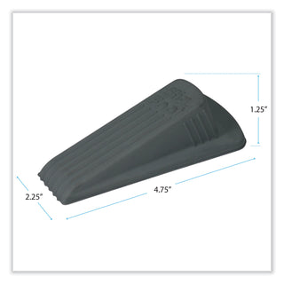 Master Caster® Big Foot Doorstop, No Slip Rubber Wedge, 2.25w x 4.75d x 1.25h, Gray, 2/Pack (MAS00972)