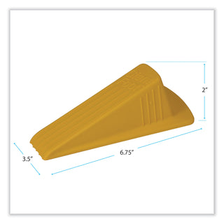 Master Caster® Giant Foot Doorstop, No-Slip Rubber Wedge, 3.5w x 6.75d x 2h, Safety Yellow (MAS00966)