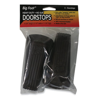 Master Caster® Big Foot Doorstop, No Slip Rubber Wedge, 2.25w x 4.75d x 1.25h, Brown, 2/Pack (MAS00971)