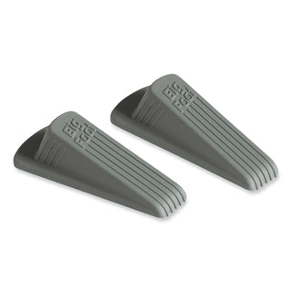 Master Caster® Big Foot Doorstop, No Slip Rubber Wedge, 2.25w x 4.75d x 1.25h, Gray, 2/Pack (MAS00972)