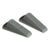 Master Caster® Big Foot Doorstop, No Slip Rubber Wedge, 2.25w x 4.75d x 1.25h, Gray, 2/Pack (MAS00972)
