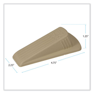 Master Caster® Big Foot Doorstop, No Slip Rubber Wedge, 2 1/4w x 4 3/4d x 1 1/4h, Beige (MAS00900)