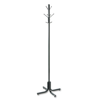 Safco® Metal Costumer, Four Ball-Tipped Double-Hooks, 21w x 21d x 70h, Black (SAF4163BL)