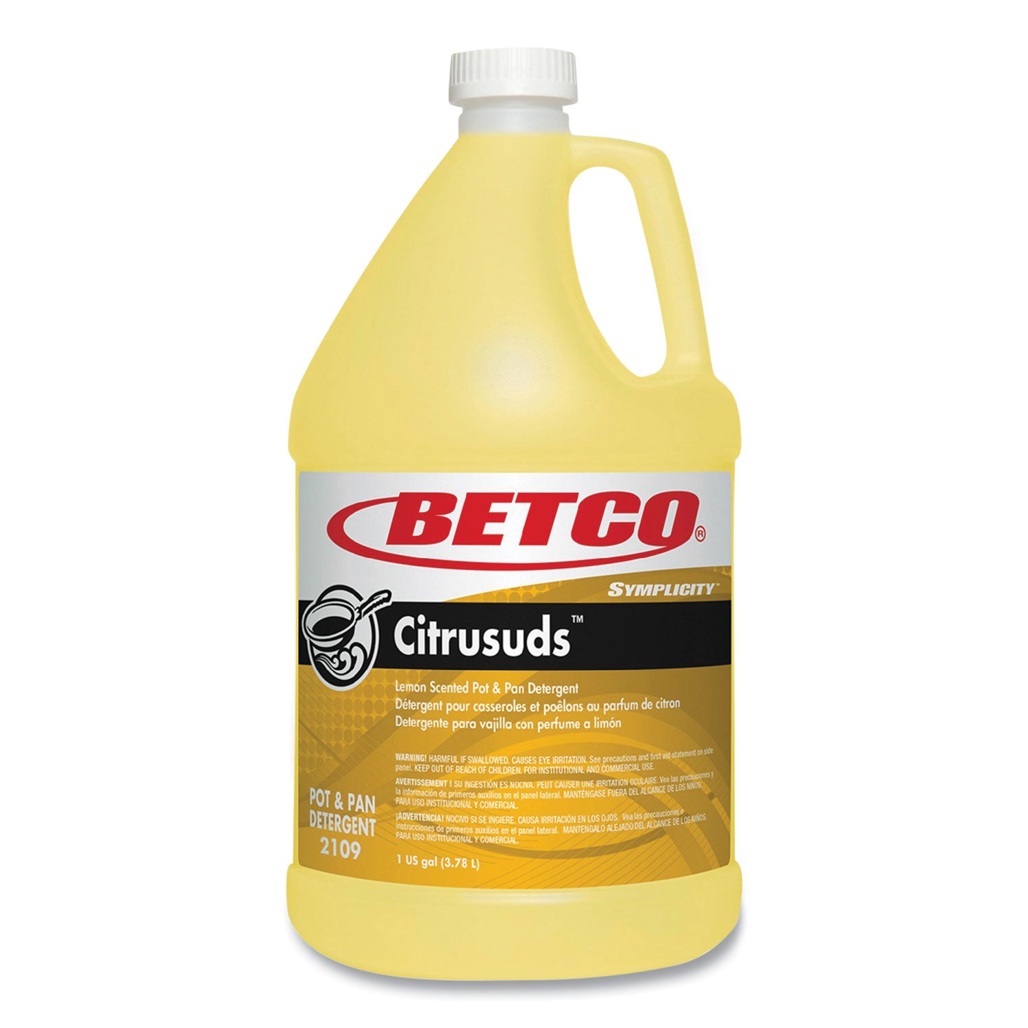 Symplicty Citrusuds Manual Dishwashing Detergent, Lemon Scent, 1 gal Bottle, 4/Carton Symplicty Citrusuds Manual Dishwashing Detergent, Lemon Scent, 1 gal Bottle, 4/Carton