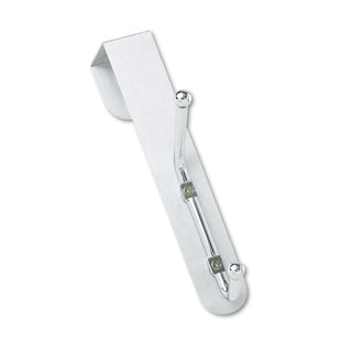 Safco® Over-The-Door Double Coat Hook, Chrome-Plated Steel, Satin Aluminum Base (SAF4166)