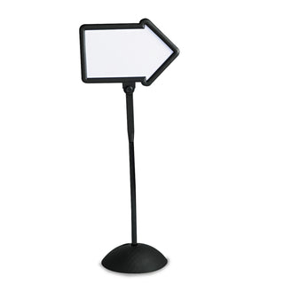 Safco® Double-Sided Arrow Sign, Dry Erase Magnetic Steel, 25 1/2 x 17 3/4, Black Frame (SAF4173BL)
