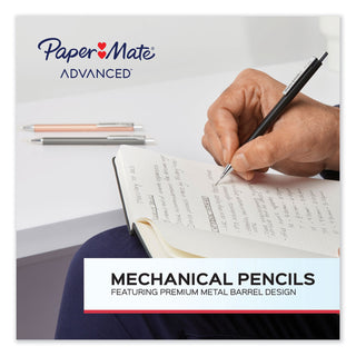 Papermate® Advanced Mechanical Pencils, 0.5 mm, HB (#2), Black Lead, Gun Metal Gray Barrel (PAP2128197)