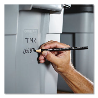Sharpie® Peel-Off China Markers, Black, Dozen (SAN2089)