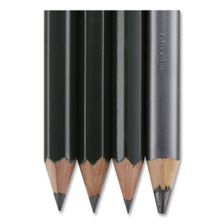 Prismacolor® Scholar Graphite Pencil Set, 2 mm, Assorted Lead Hardness Ratings, Black Lead, Dark Green Barrel, 4/Set (SAN2502)