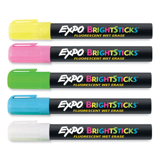 EXPO® Bright Sticks, Medium Bullet Tip, Assorted Colors, 5/Set (SAN14075)