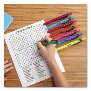 Sharpie® Retractable Highlighters, Chisel Tip, Assorted Colors, 8/Set (SAN28101)