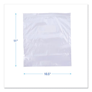 Boardwalk® Reclosable Food Storage Bags, 1 gal, 2.7 mil, 10.5" x 11", Clear, 250/Box (BWK1GALFZRBAG)