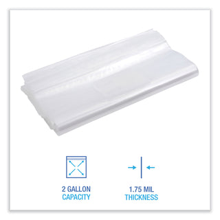 Boardwalk® Reclosable Food Storage Bags, 2 gal, 1.75 mil, 13" x 15", Clear, 100/Box (BWK2GALBAG)