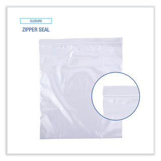 Boardwalk® Reclosable Food Storage Bags, 2 gal, 1.75 mil, 13" x 15", Clear, 100/Box (BWK2GALBAG)