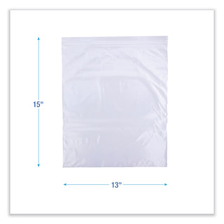 Boardwalk® Reclosable Food Storage Bags, 2 gal, 2.7 mil, 13" x 15", Clear, 100/Box (BWK2GALFZRBAG)