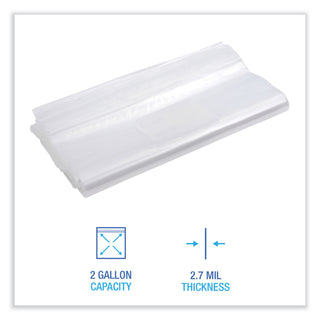 Boardwalk® Reclosable Food Storage Bags, 2 gal, 2.7 mil, 13" x 15", Clear, 100/Box (BWK2GALFZRBAG)