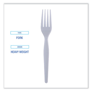 Boardwalk® Heavy Weight Polystyrene Fork - White, 6.75", 1000 per Case (BWKFORKHW)