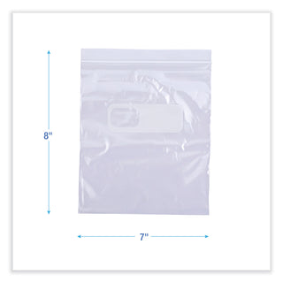 Boardwalk® Reclosable Food Storage Bags, 1 qt, 1.75 mil, 7" x 8", Clear, 500/Box (BWKQUARTBAG)