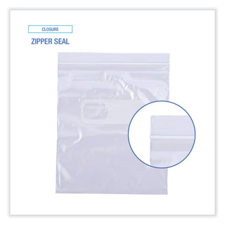 Boardwalk® Reclosable Food Storage Bags, 1 qt, 1.75 mil, 7" x 8", Clear, 500/Box (BWKQUARTBAG)