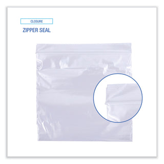 Boardwalk® Reclosable Food Storage Bags, Sandwich, 1.15 mil, 6.5" x 5.89", Clear, 500/Box (BWKSANDWICHBAG)
