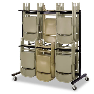 Safco® Two-Tier Chair Cart, 64.5w x 33.5d x 70.25h, Black (SAF4199BL)