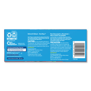 Ziploc® Double Zipper Storage Bags, 1 qt, 1.75 mil, 9.63" x 8.5", Clear, 9/Carton (SJN314469)