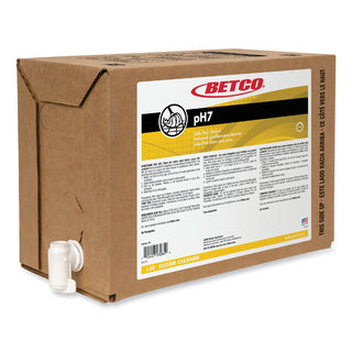 Betco® pH7 Floor Cleaner, Lemon Scent, 5 gal Bag-in-Box, 4/Carton (BET138B500)