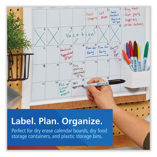 EXPO® Vis-A-Vis Wet-Erase Markers, Fine Marker Point, Black, Red, Green, Blue, 12/Dozen (SAN2134347)