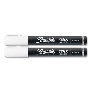 Sharpie® Wet-Erase Chalk Marker, Medium Bullet Tip, White, 4/Pack (SAN2103010)