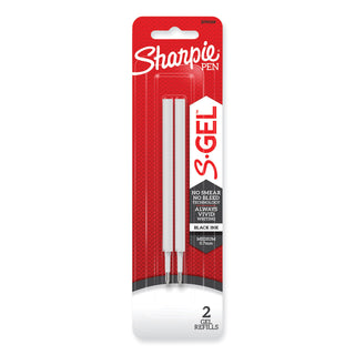 Sharpie® S-Gel™ S-Gel 0.7 mm Pen Refills, Medium Point, Black Ink, 2/Pack (SAN2096168)