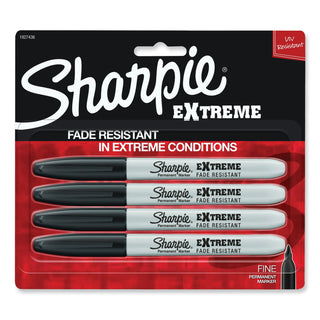 Sharpie® Extreme Marker, Fine Bullet Tip, Black, 4/Pack (SAN1927436)