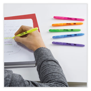 Sharpie® Pocket Style Highlighters, Chisel Tip, Assorted Colors, 5/Set (SAN1908101)