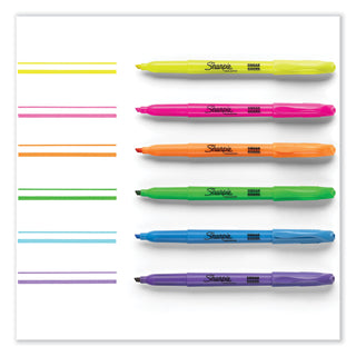 Sharpie® Pocket Style Highlighters, Chisel Tip, Assorted Colors, 24/Pack (SAN1761791)