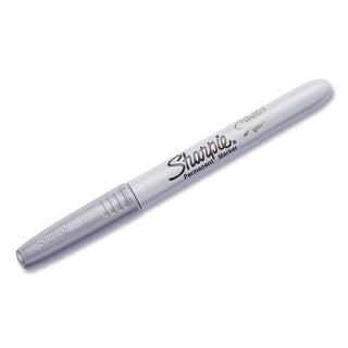 Sharpie® Metallic Fine Point Permanent Markers, Bullet Tip, Silver, Dozen (SAN39100)