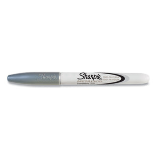 Sharpie® Metallic Fine Point Permanent Markers, Bullet Tip, Silver, Dozen (SAN39100)