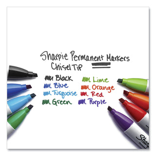 Sharpie® Chisel Tip Permanent Marker, Medium, Black, Dozen (SAN38201)