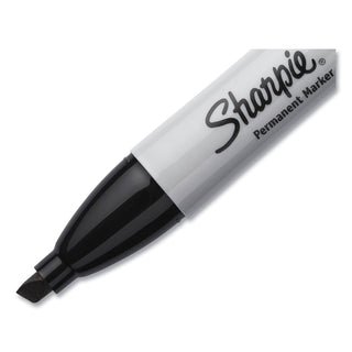 Sharpie® Chisel Tip Permanent Marker, Medium, Black, Dozen (SAN38201)
