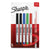 Sharpie® Ultra Fine Tip Permanent Marker, Extra-Fine Needle Tip, Assorted Colors, 5/Set (SAN37675PP)