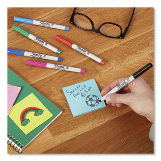 Sharpie® Ultra Fine Tip Permanent Marker, Extra-Fine Needle Tip, Assorted Colors, 5/Set (SAN37675PP)