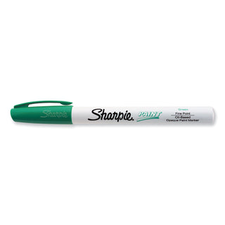 Sharpie® Permanent Paint Marker, Fine Point, Green (SAN35537)