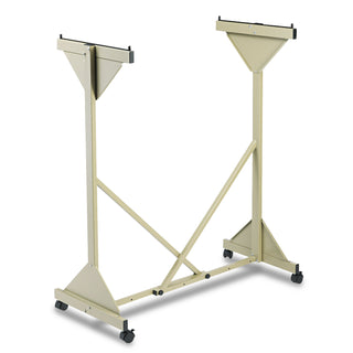 Safco® Mobile Plan Center Sheet Rack, 18 Hanging Clamps, 43.75w x 20.5d x 51h, Sand (SAF5060)