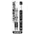 Zebra® F-301 Retractable Ballpoint Pen, 0.7 mm, Black Ink, Stainless Steel/Black Barrel, 2/Pack (ZEB27112)