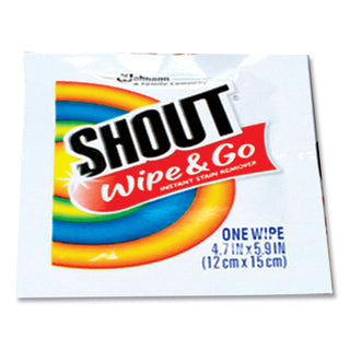 Shout® Wipe & Go Instant Stain Remover, 4.7 x 5.9, 80 Packets/Carton (SJN686661)