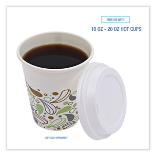 Boardwalk® Deerfield Hot Cup Lids, Fits 10 oz to 20 oz Cups, White, Plastic, 50/Pack, 20 Packs/Carton (BWKDEERHLIDW)