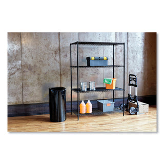 Safco® Wire Shelving, w/ 4 Shelves/4 Posts, 500Lb Cap, 48" x 18" x 72", BK (SAF5241BL) (SAF5241BL)