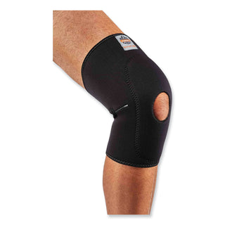 ergodyne® ProFlex 615 Open Patella Anterior Pad Knee Sleeve, Small, Black (EGO16532)